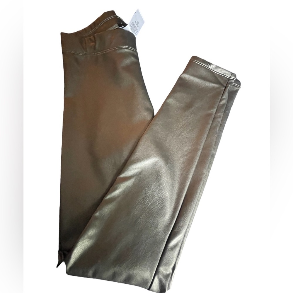 Vegan Leather Look Leggings Size S NWT